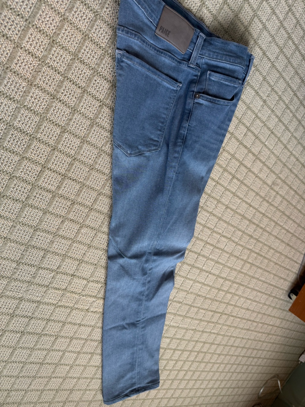 PAIGE Men's Straight Jeans in Mid Blue